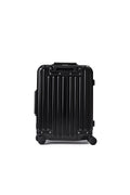 MAGALLANES 20 Inch All Aluminum Carry On Luggage with Front Pocket - Black